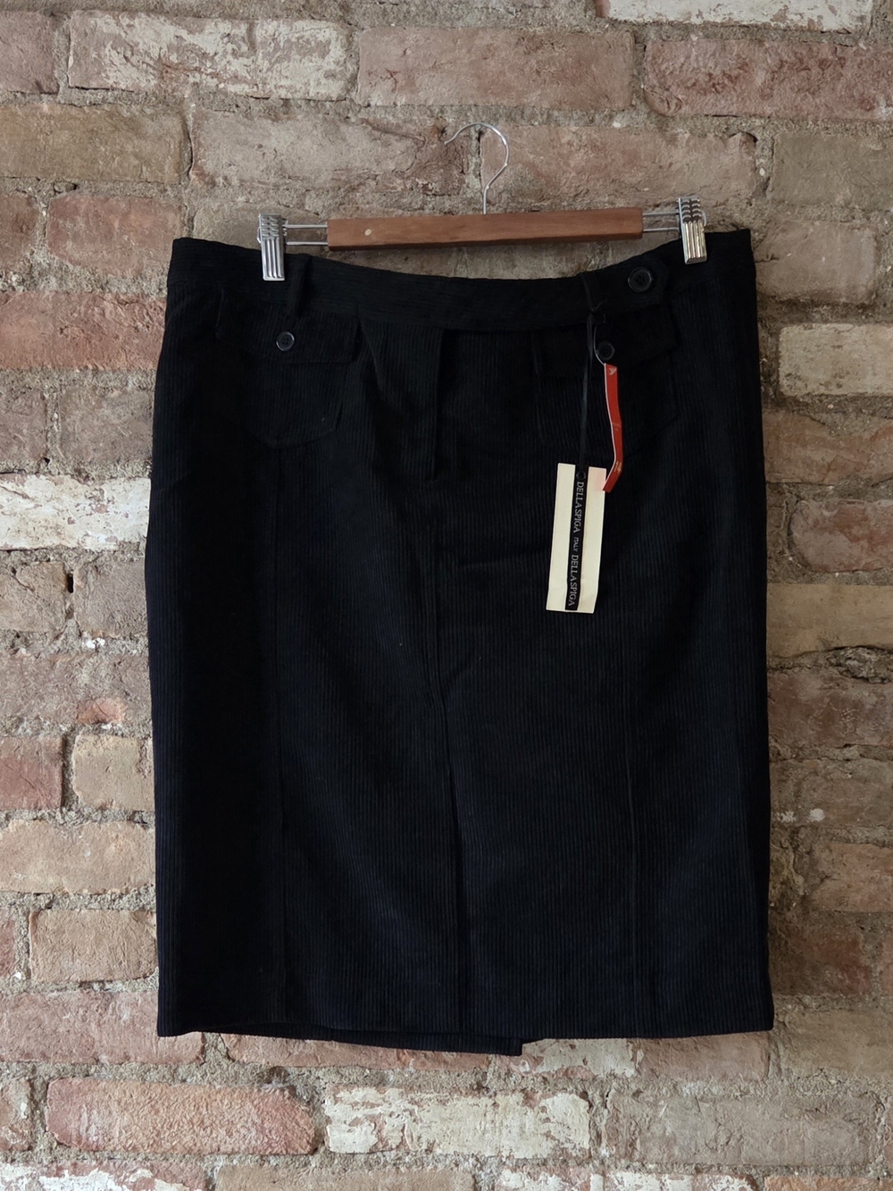 DELLASPIGA Italy Corduroy Pencil Skirt Size 14 NWT